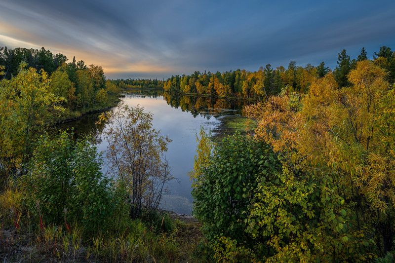 ямал, надым, пейзаж, природа, тундра, река, осень Штильphoto preview