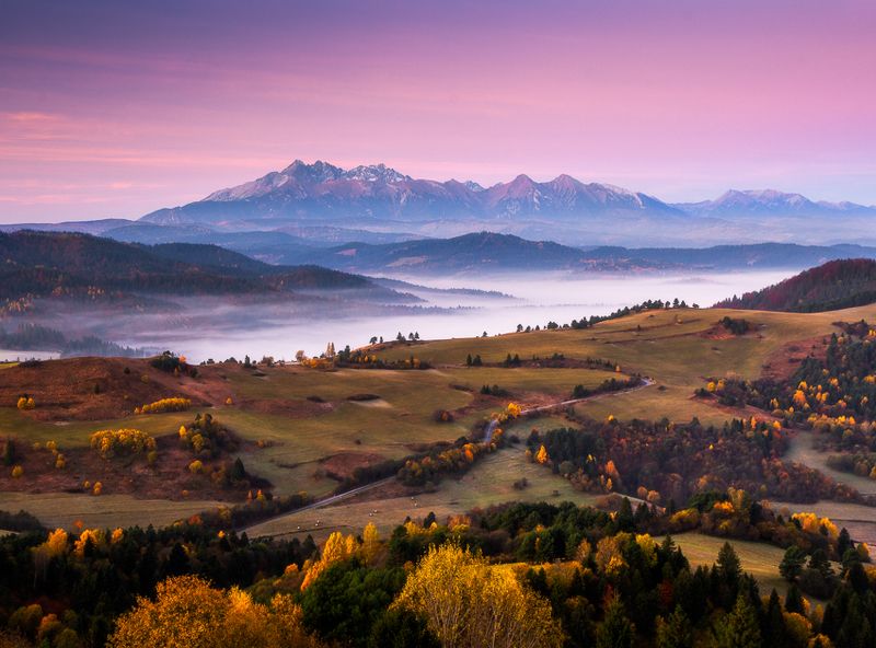 mountains, sunset, waves, slovakia, tatras, nature, spring, summer, poland Autumn morningphoto preview