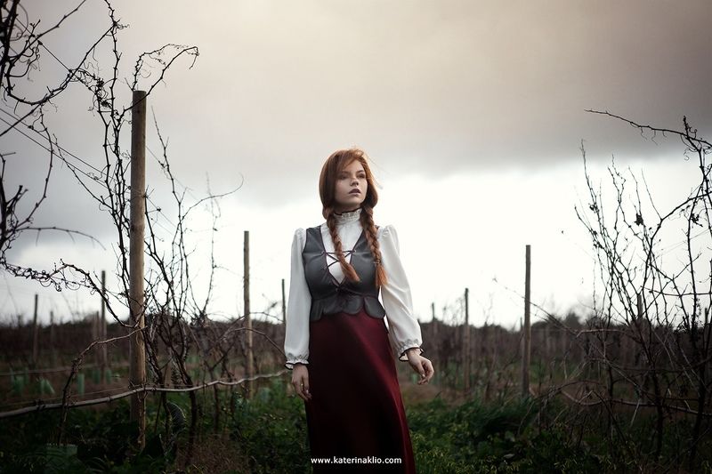 lost, artwork, gardens, oranges, lemon, tree, orange, grape, farm, farming, model, feeling, country, rancho, woman, girl Lost in gardensphoto preview