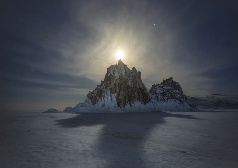 скала шаманка, остров ольхон, байкал, ночь, lake baikal, olkhon, russia Ночная Шаманка фото превью