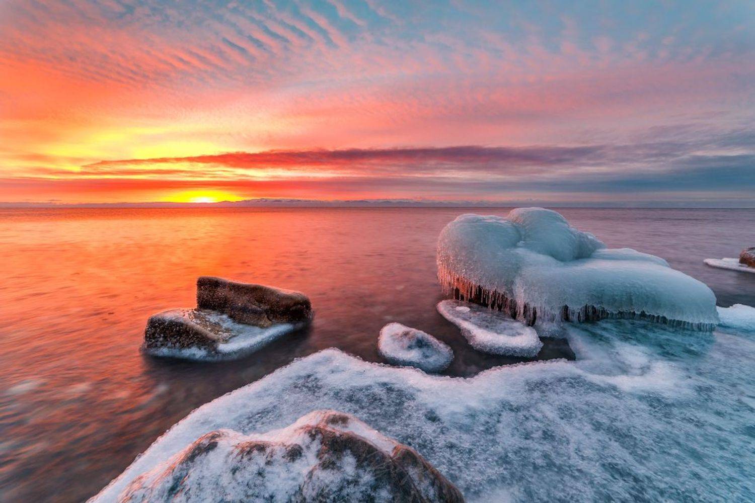 Байкал. Утро.. Автор: Буянов Илья байкал, рассвет на байкале, зимний байкал, ледостав на байкале, Буянов Илья