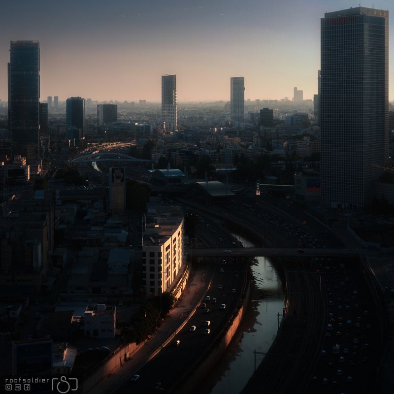 Tel aviv, Israel, city, urban, architecture, cityscape, blue, skyscraper, aerial, roof Tel Avivphoto preview