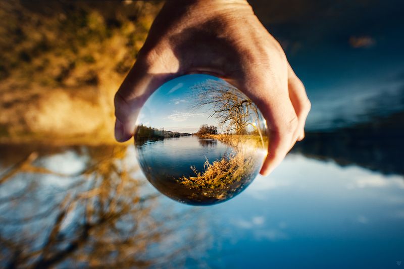 river, landscape, glass, ball Odra riverphoto preview