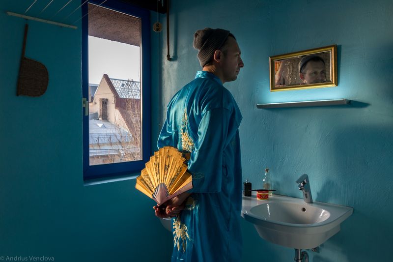 Portrait with a fanphoto preview