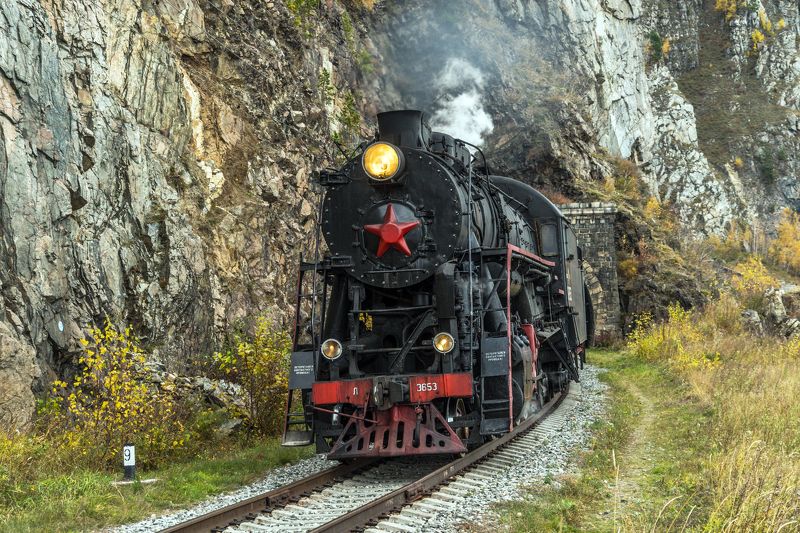 Паровоз на Кругобайкалкеphoto preview