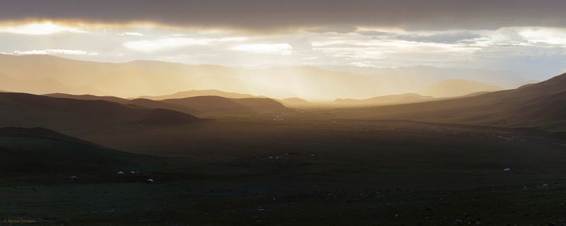 закат монголия Монгольский закатphoto preview