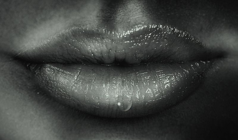 Black & white, Bw, Face, Light, Lips, Macro, Nikon Last strawphoto preview