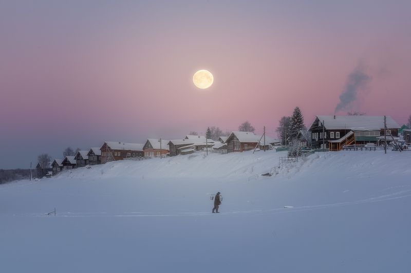 Старинное Мезенское село Кимжа на Рождествоphoto preview