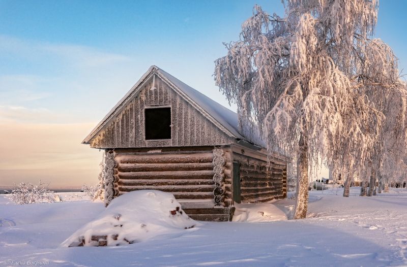 белая гора, вечер, закат, пермский край, мороз, зима, снег, белогорский монастырь Морозный вечер на Белой гореphoto preview