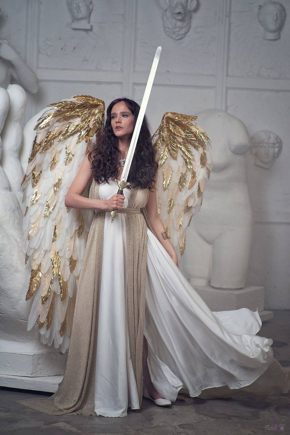 портрет, девушки, арт, крылья, миф, Медуза Горогона, Греция, античность, сказка, сказочное фото, брюнетка, модель, Ермакова Янина