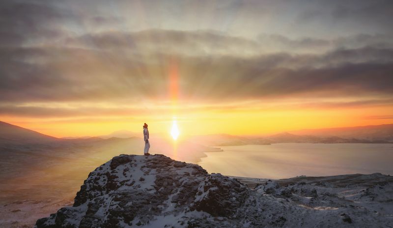 байкал, ольхон, зима, закат, sunset, baikal, olkhon Байкальские закаты фото превью