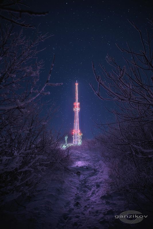 россия, ставрополье, пятигорск, машук, зима, ночь, звезды Старый Новый Годphoto preview