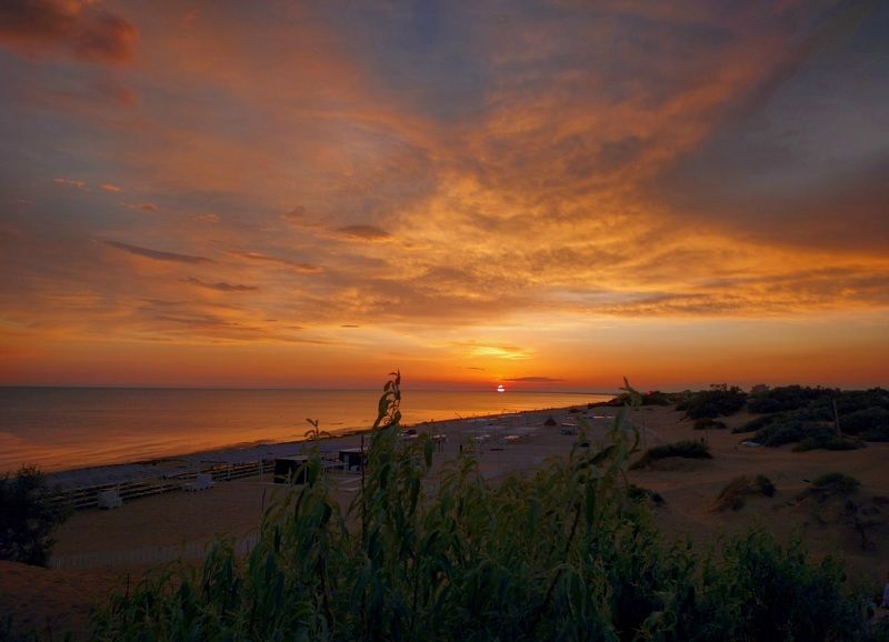 море, закат, лето, пляж, солнце Закат на море.photo preview