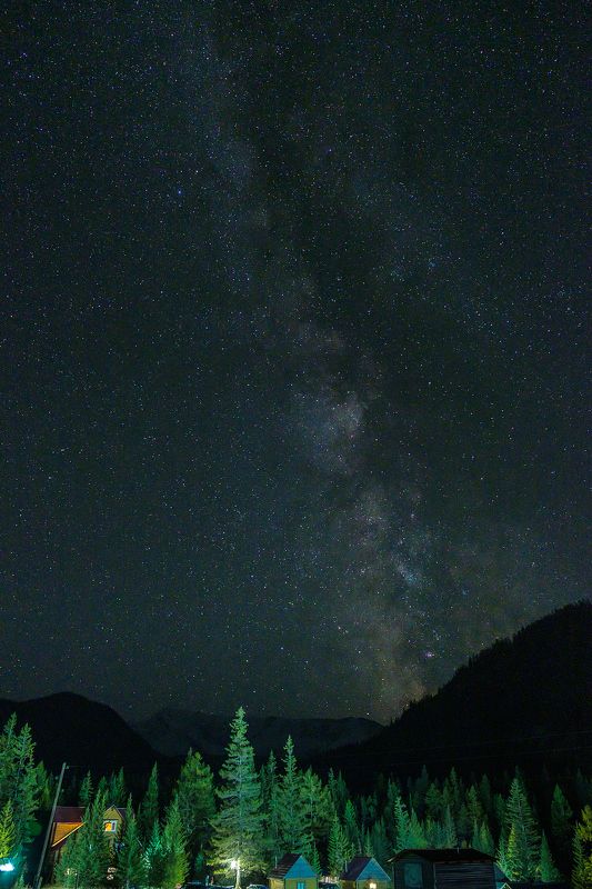 Осень, небо,горы, Горный Алтай Звездное небо Акташаphoto preview