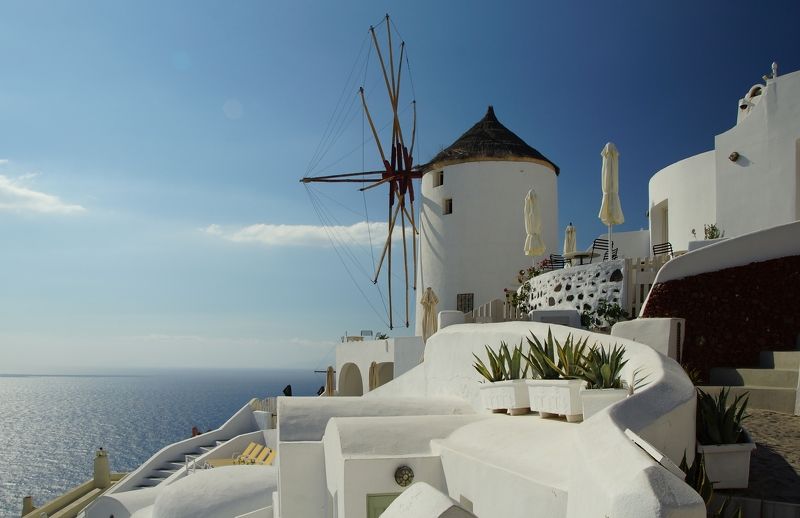 morning, city, mill, island, sea, sky, horizon, light, white White millphoto preview