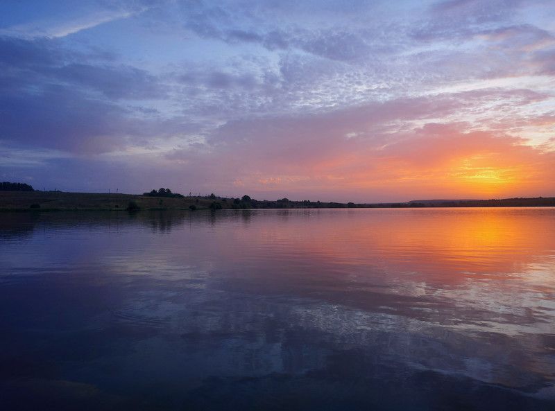 рассвет, пруд, осень, утро Утро на пруду.photo preview