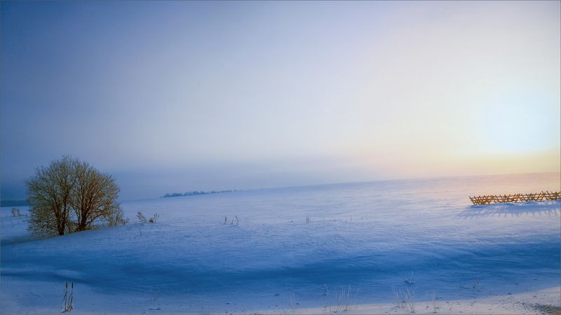 пейзаж, зима, свет, цвет, александр никитинский Зимняя, деревенская...photo preview