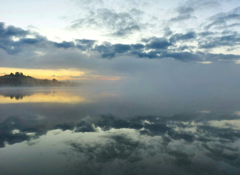 пруд, туман, рассвет, утро Утренний туман.photo preview