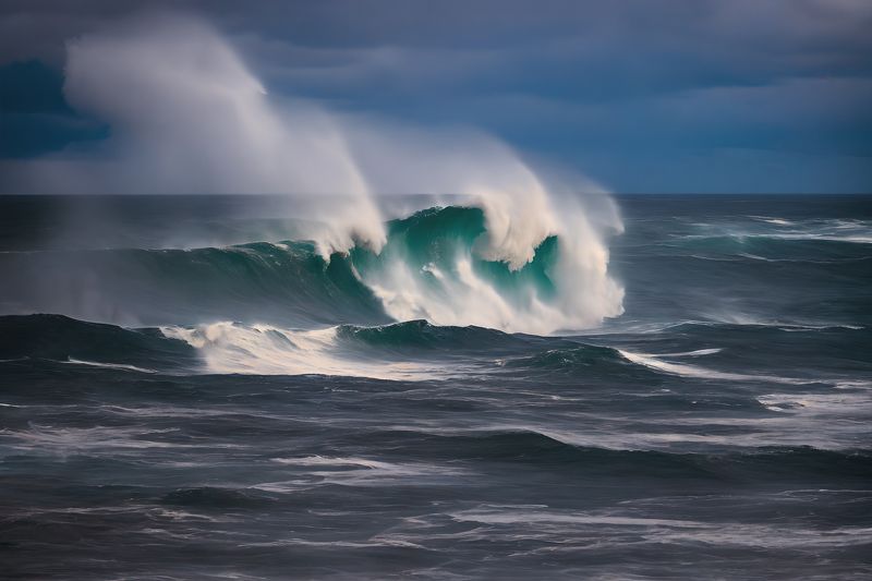 ветер, море, аэросъемка, большое фокусное расстояние, шторм, волны Ссора ветра и моряphoto preview