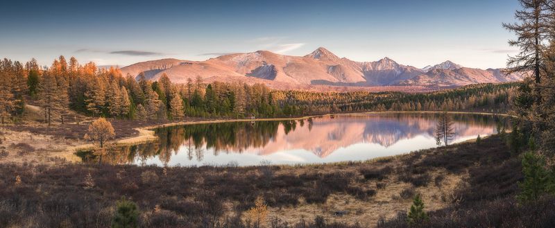 Горный Алтай, Киделю, сентябрь, горы Теплый вечер на Киделю фото превью