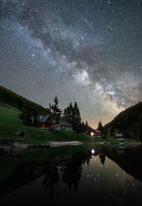 slovakia, sunset, mountains, sunrise, landscape, nature, night, astrophotography, milky way Night over the lakephoto preview