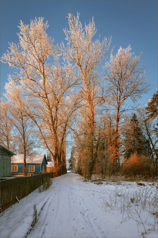 пейзаж, деревня, зима, свет, цвет, александр никитинский Картинка деревенская...photo preview
