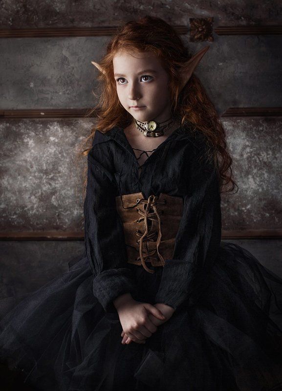 девочка, троль, уши, эльф, стимпанк, портрет little trollphoto preview