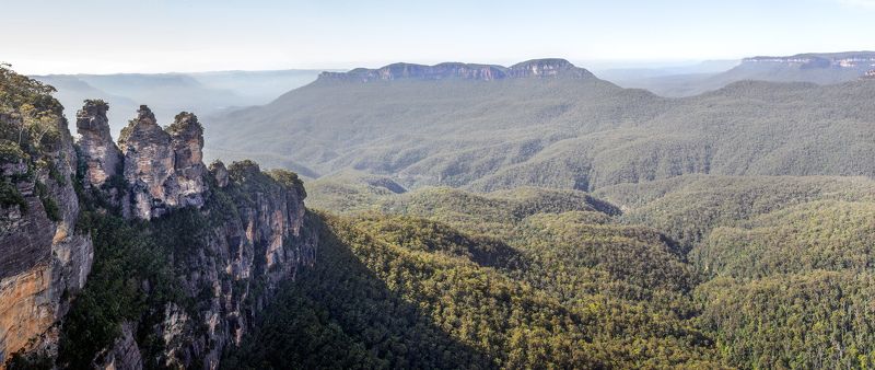 NSW, Австралия, Горы, Лес, Пейзаж, Природа Три сестрыphoto preview