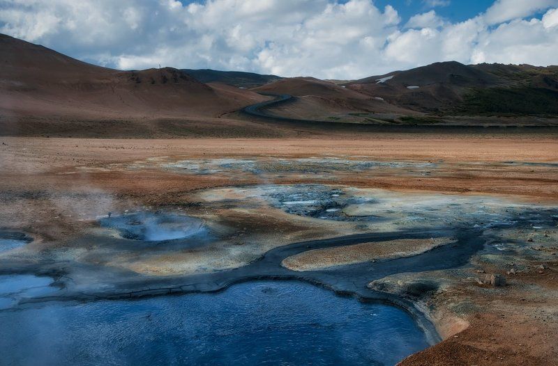 iceland, myvatn, namafjall hverir, northern steam fields, исландия Namafjall Hverirphoto preview