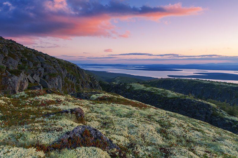 ЗАКАТ С ВИДОМ НА БОЛЬШУЮ ИМАНДРУ.photo preview