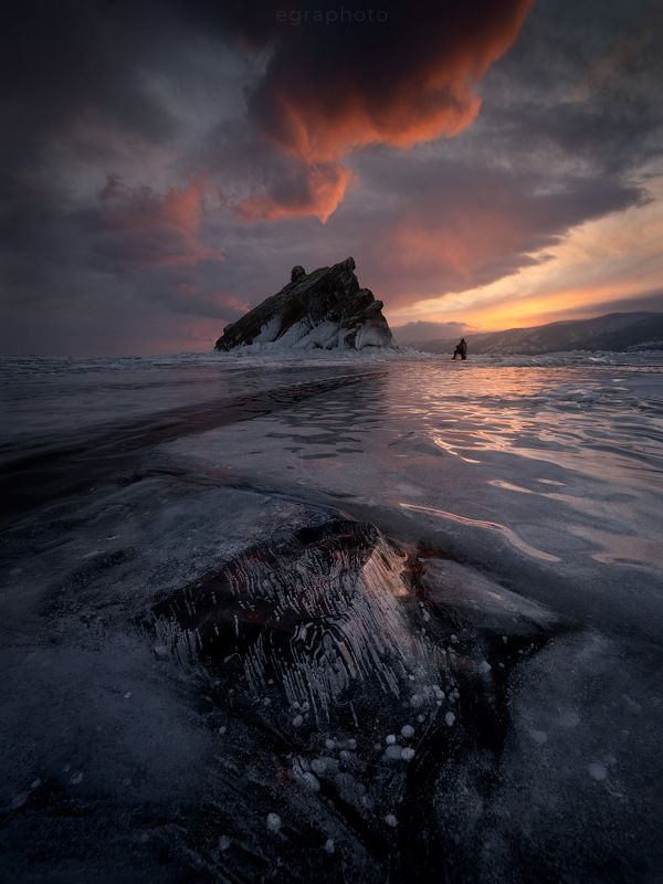 байкал, сибирь, россия, лед, ижилхей, остров, ice, siberia, baikal, russia, остров, island Геометрия Байкала фото превью