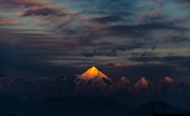 #himalayas #uttarakhand # india #sunset #evening #peaks #travel #landscape panchachuli peaks in eveningphoto preview