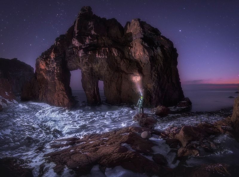 россия приморский_край шкота  звезды ночь ночная съемка ночное фото астрофотография морский_пейзаж пейзаж Врата к звездам.photo preview