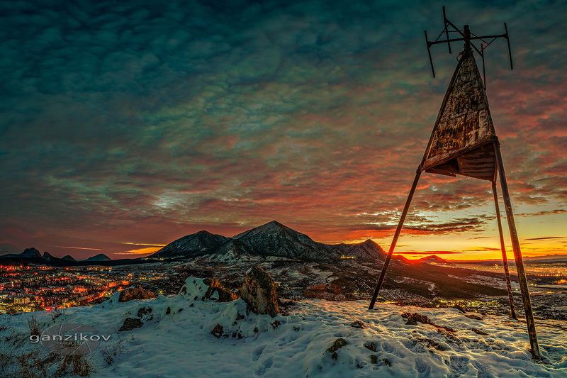 рассвет, заря, бештау, кмв, пятигорск, лермонтов, шелудивая, горы, облака, небо, природа Палитра рассветаphoto preview