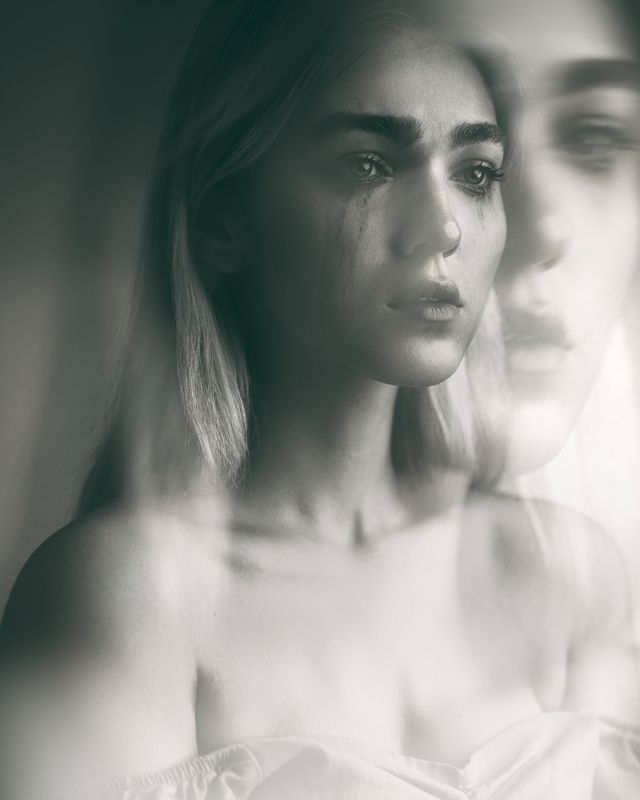 portrait, woman, studio, beautiful, model, monochrome Zackphoto preview