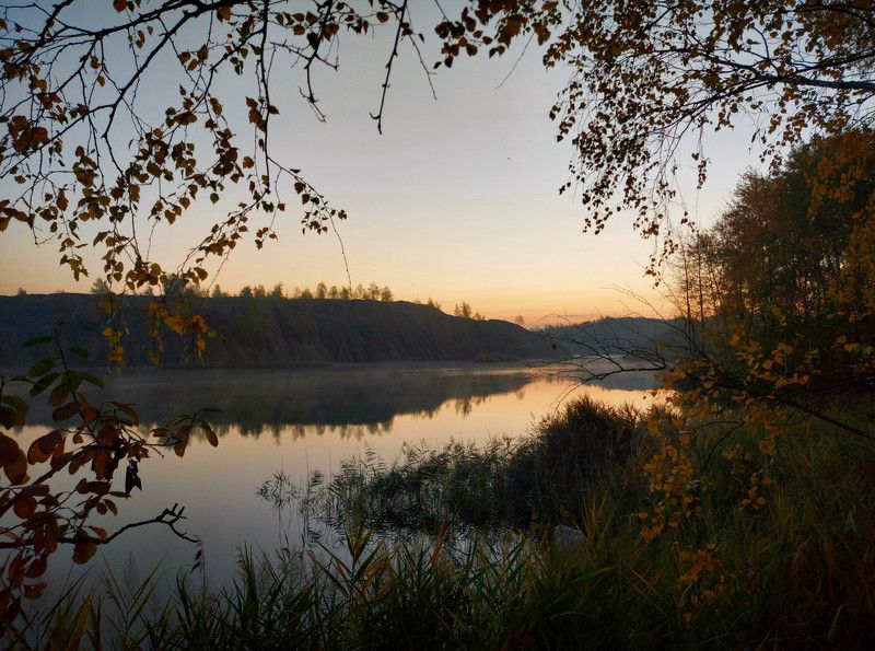 озеро, осень, рассвет, утро Осенняя тишина.photo preview