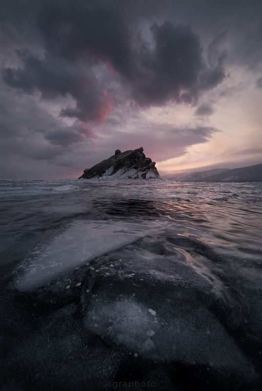 байкал, сибирь, россия, лед, ижилхей, остров, ice, siberia, baikal, russia, остров, island Еленка и дракон фото превью