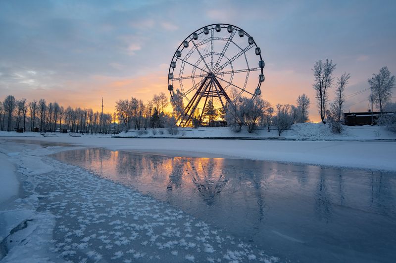 иркутск, ангара, зима Морозный рассвет на острове Конныйphoto preview
