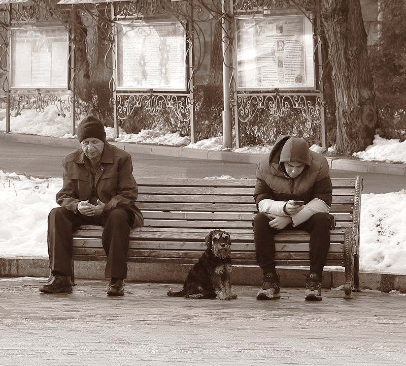 шаварёв, стрит, Двое на скамейке не считая собаки.photo preview