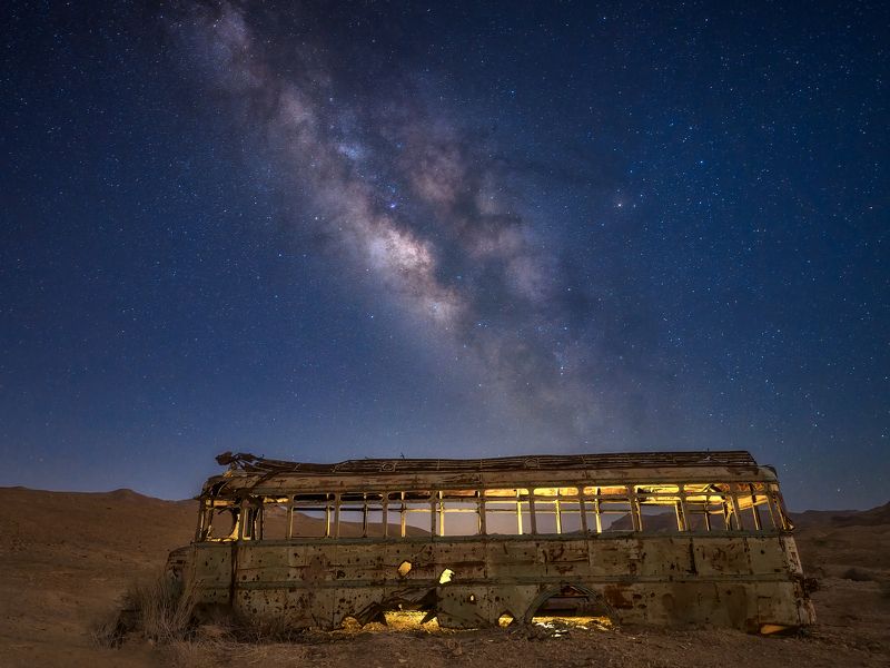 Milky way, Bus, Night Milkyway Busphoto preview