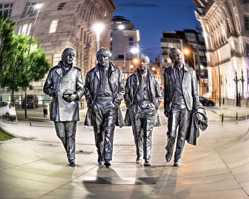 beatles, city, liverpool, uk, night The Beatlesphoto preview