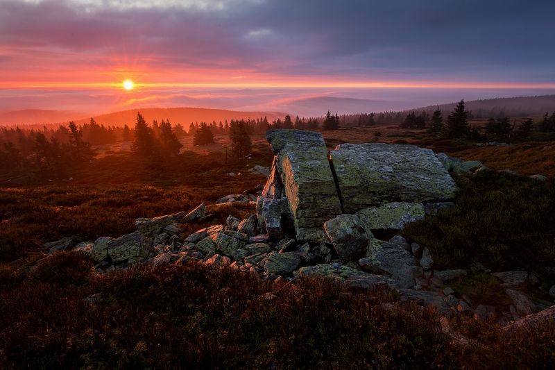 landscape sun, sunrise Autumn Sunrisephoto preview