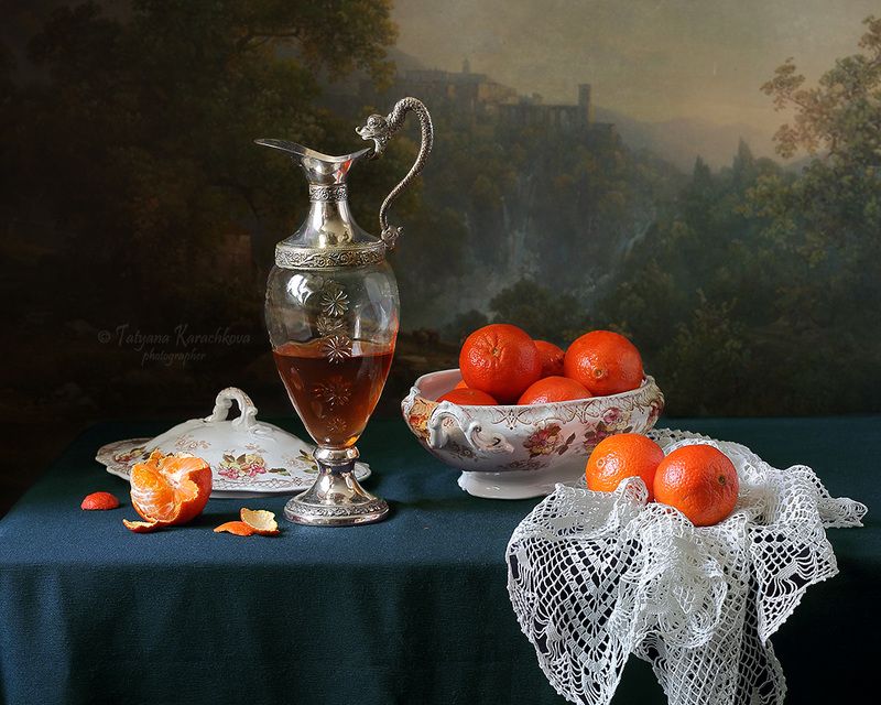 натюрморт, мандарины, классический Натюрморты с мандаринамиphoto preview