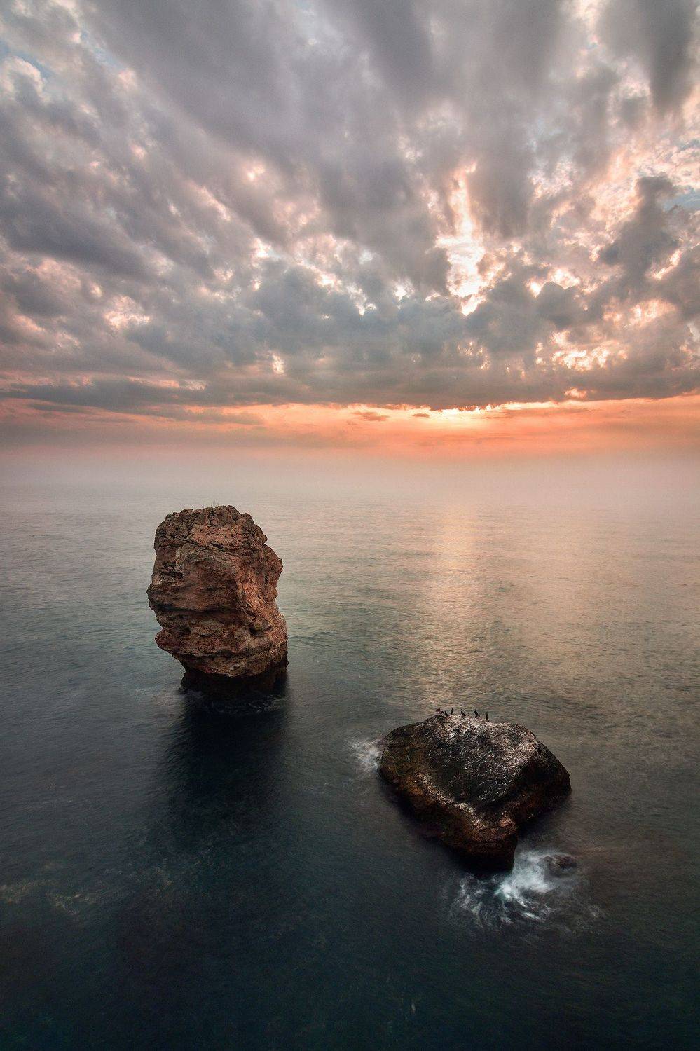 Sunrise in the misty sea. Автор: Стоян Великов sunrise, sea, fog, Стоян Великов