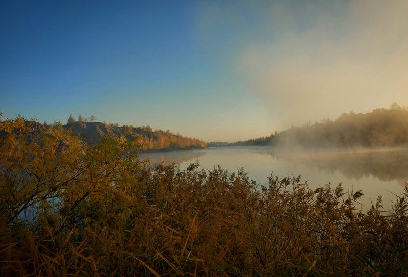 озеро, осень, рассвет, природа Осенняя прогулка.photo preview