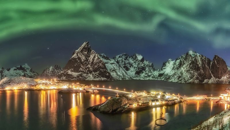 лофотены, норвегия, вечер, norway, lofoten islands Золотые Лофотены фото превью