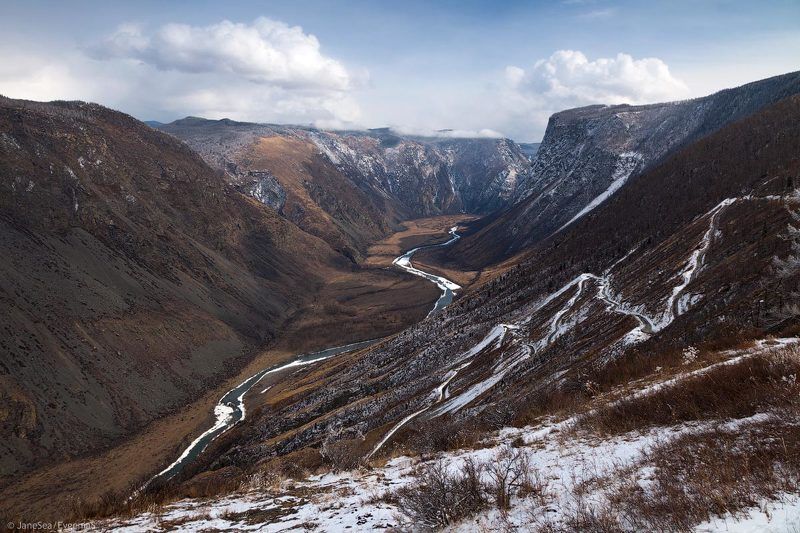 перевал, Кату-Ярык, река, Чулышман, март, весна, Алтай, Республика, Горный_Алтай, Россия, Сибирь Мартовский Кату-Ярыкphoto preview
