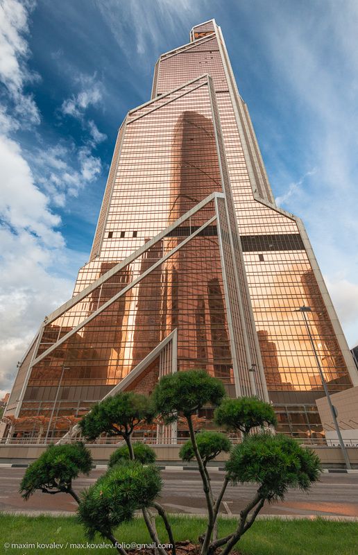 Europe, Moscou, Moscow, Moscow region, Russia, architecture, building, city, nature, reflection, sky, sky-scraper, tall house, Европа, Москва, Москва-Сити, Московская область, Подмосковье, Россия, архитектура, высотка, здание, небо, небоскрёб, отражение,  Золотое зеркало / Golden mirrorphoto preview