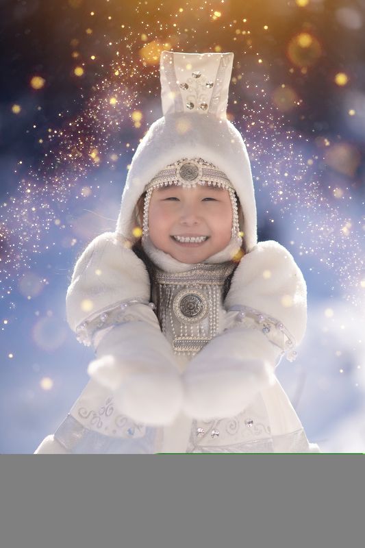 снегурочка, снег, зима, холод, мороз Зимний детский портретphoto preview