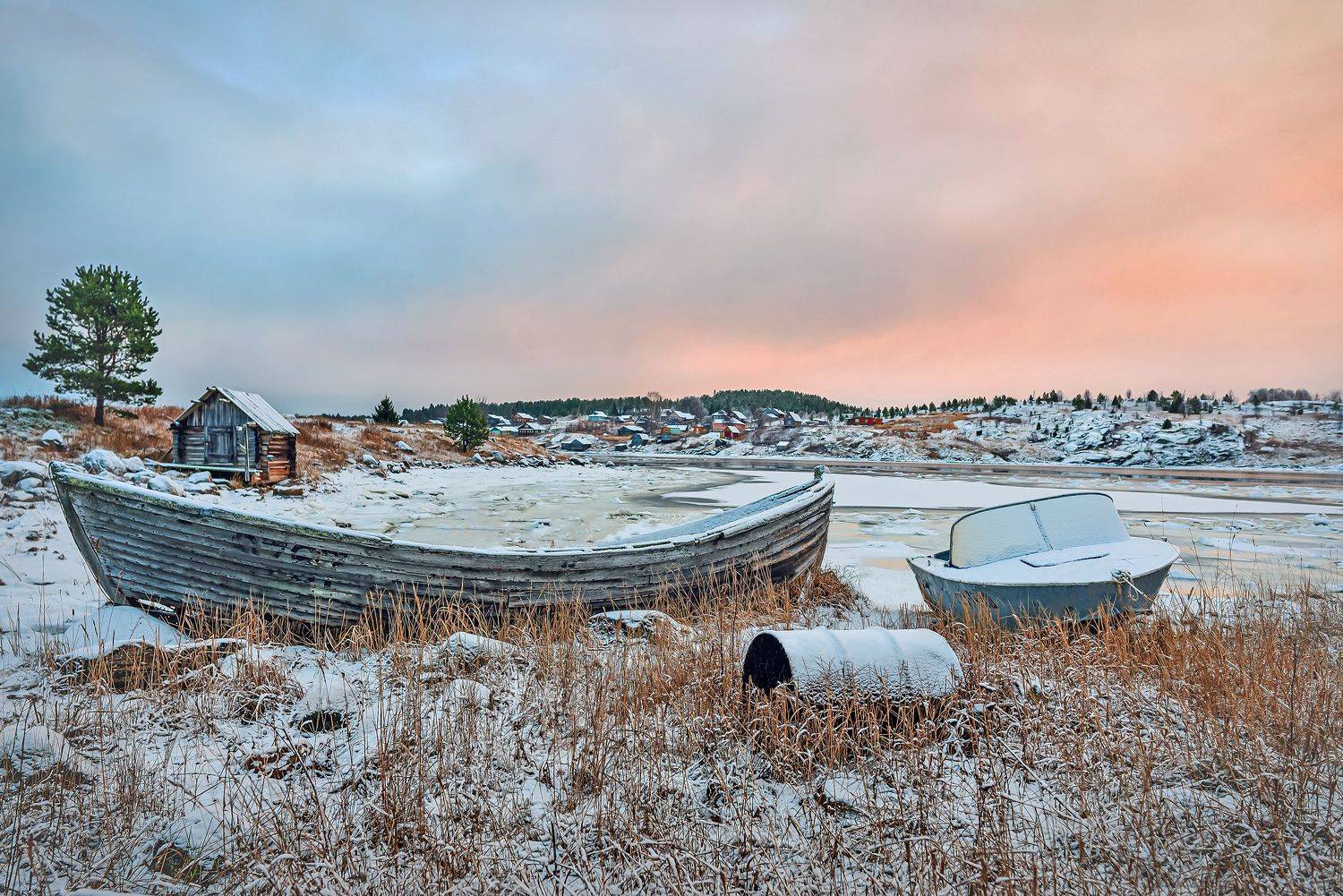 На рассвете...Ковда. Автор: Бирюков Вячеслав кольский п-в., с ковда. мурманская обл. ноябрь...., Бирюков Вячеслав